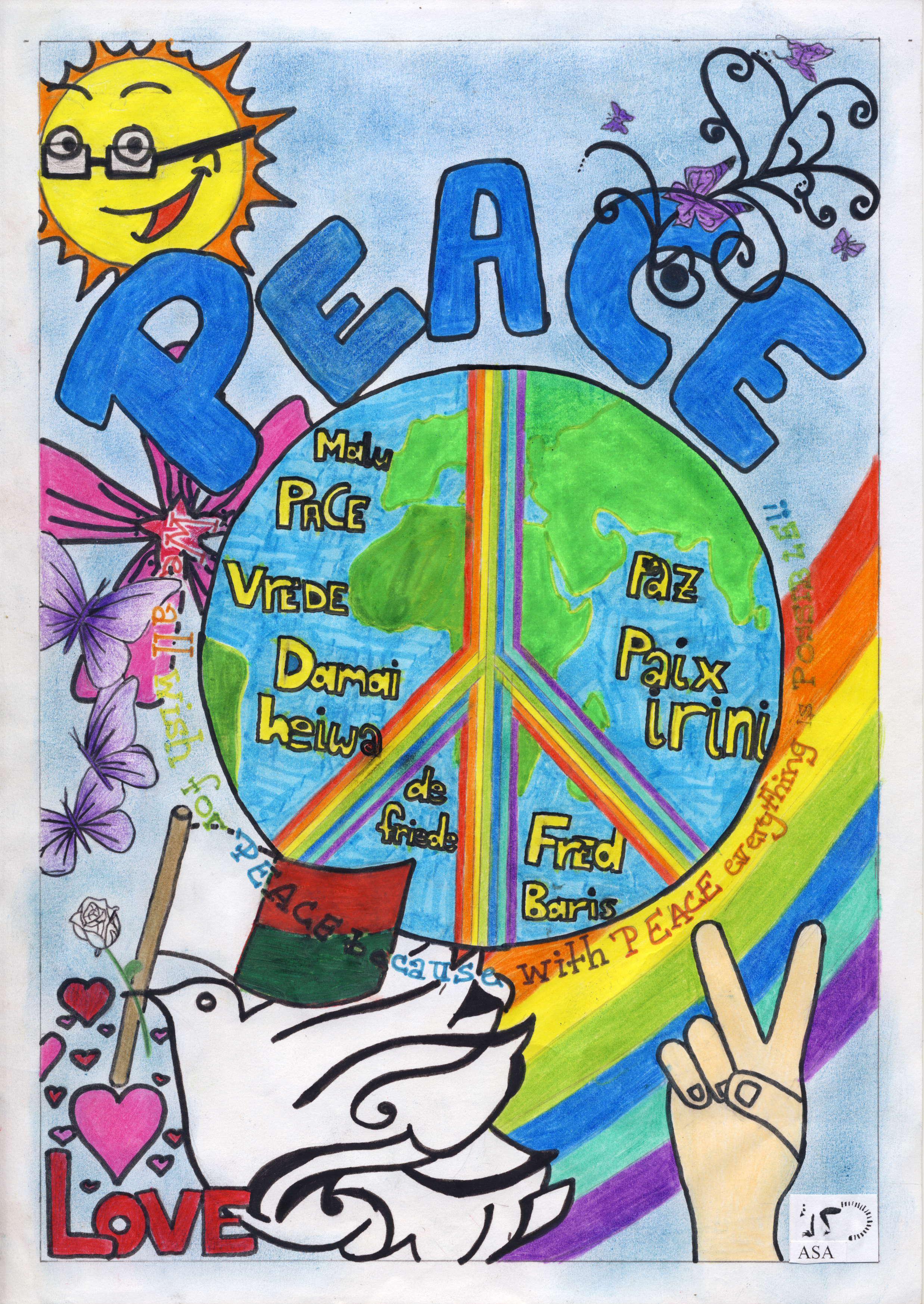 Featured image of post World Peace Day Drawing Images Happy world peace day vector hand lettering